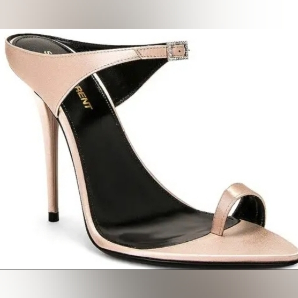 Saint Laurent Metallic Pink Heels